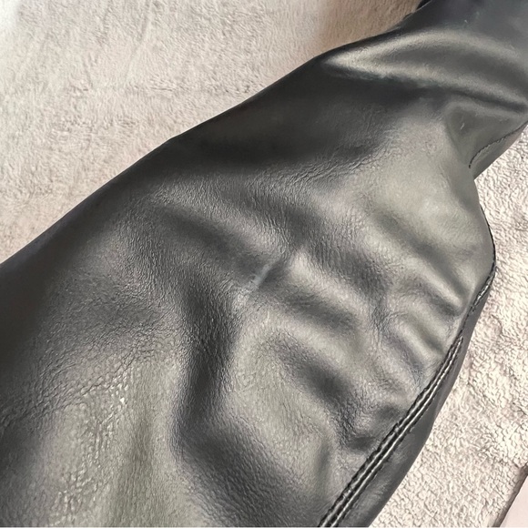 Demonia Emily 375 Stretch Vegan Leather Platform Lace-Up Thigh High 24-Eye Boots - Picture 13 of 16